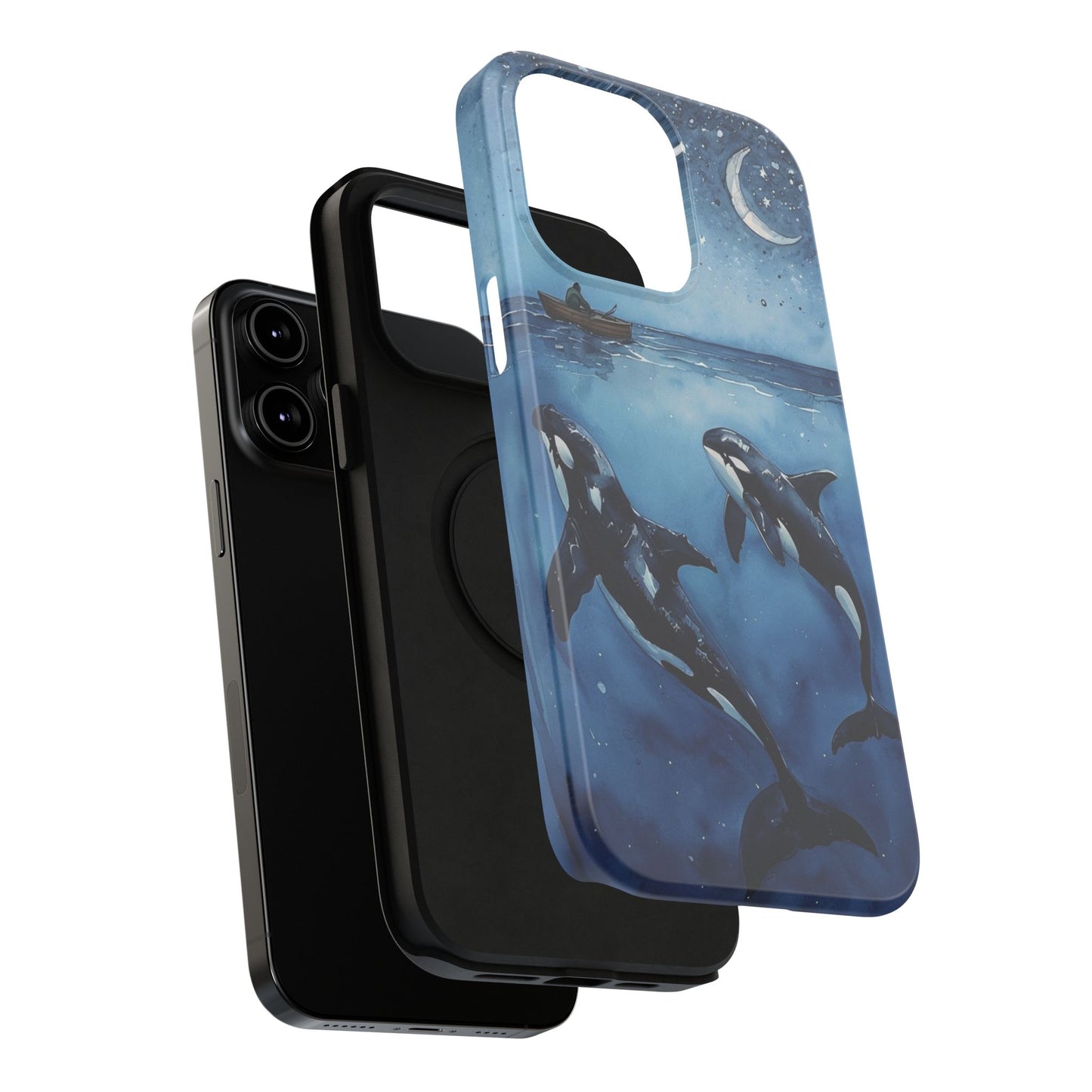 Whale Night Sky Phone Case - Impact-Resistant Design