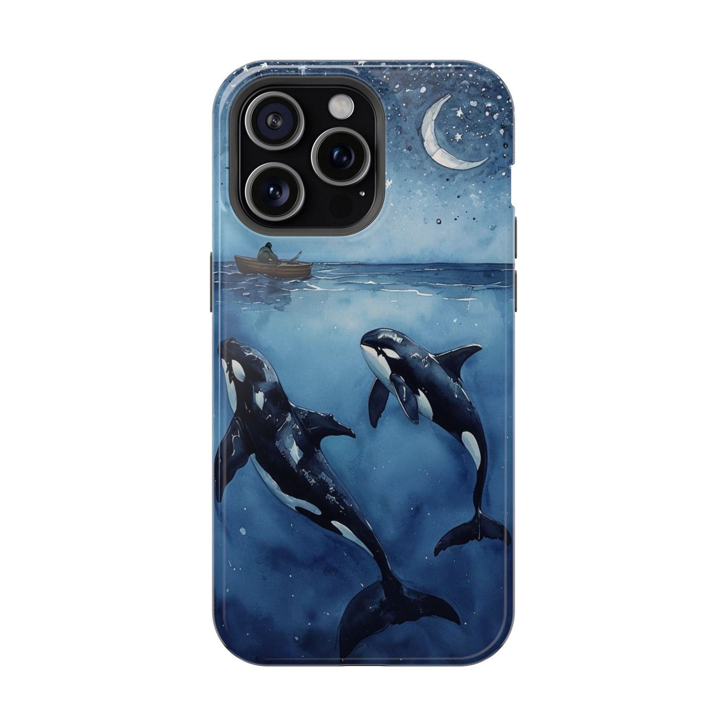 Whale Night Sky Phone Case - Impact-Resistant Design