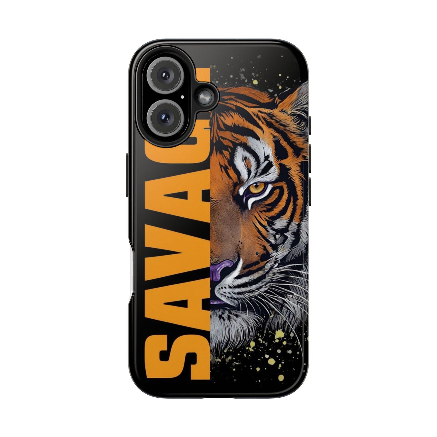 Tiger Face Tough Phone Case with Savage Design