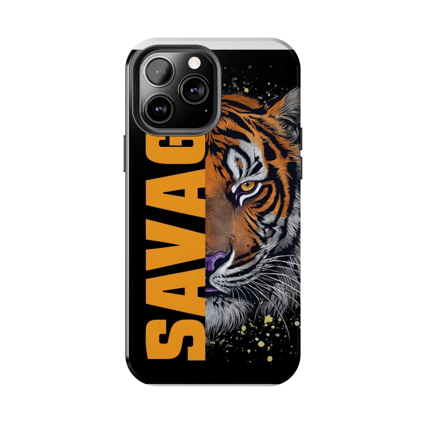 Tiger Face Tough Phone Case with Savage Design