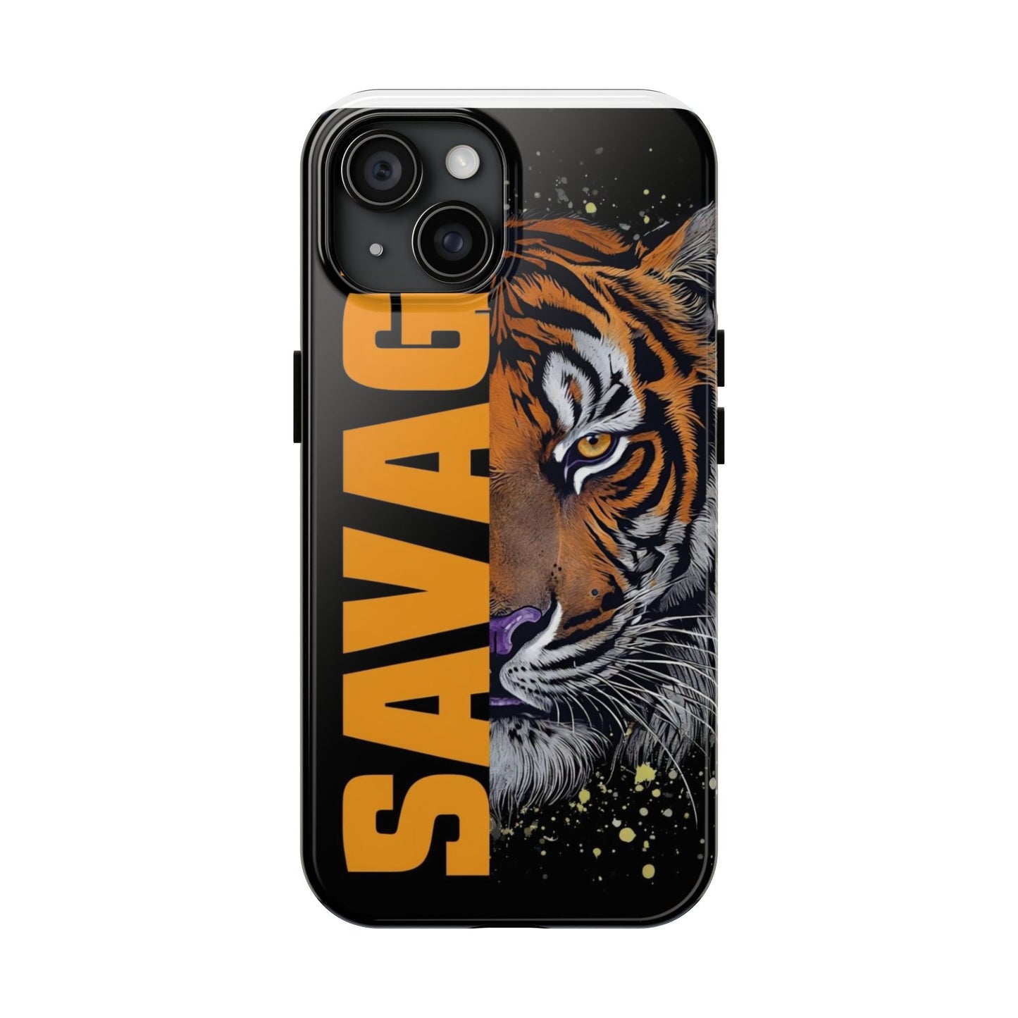 Tiger Face Tough Phone Case with Savage Design