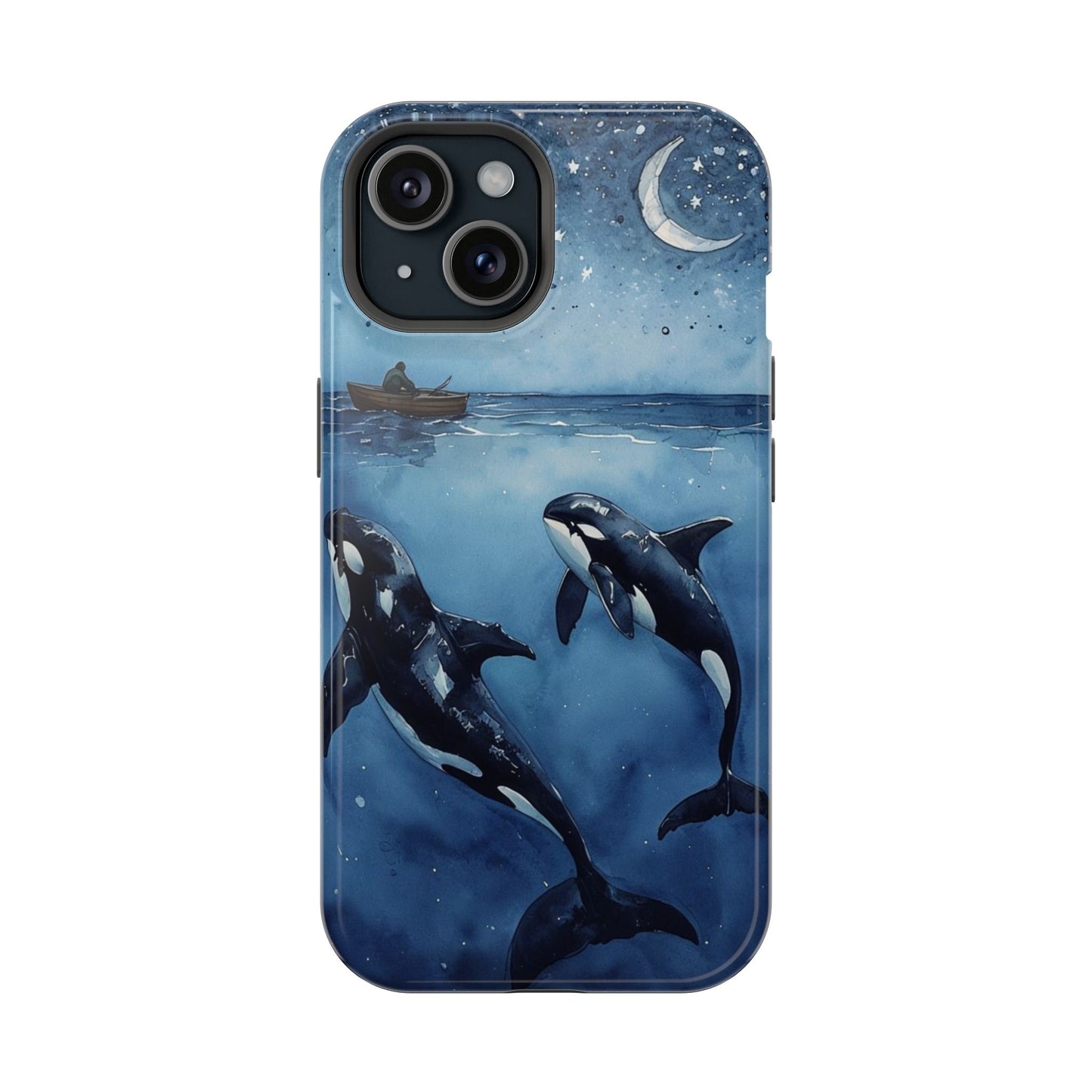 Whale Night Sky Phone Case - Impact-Resistant Design