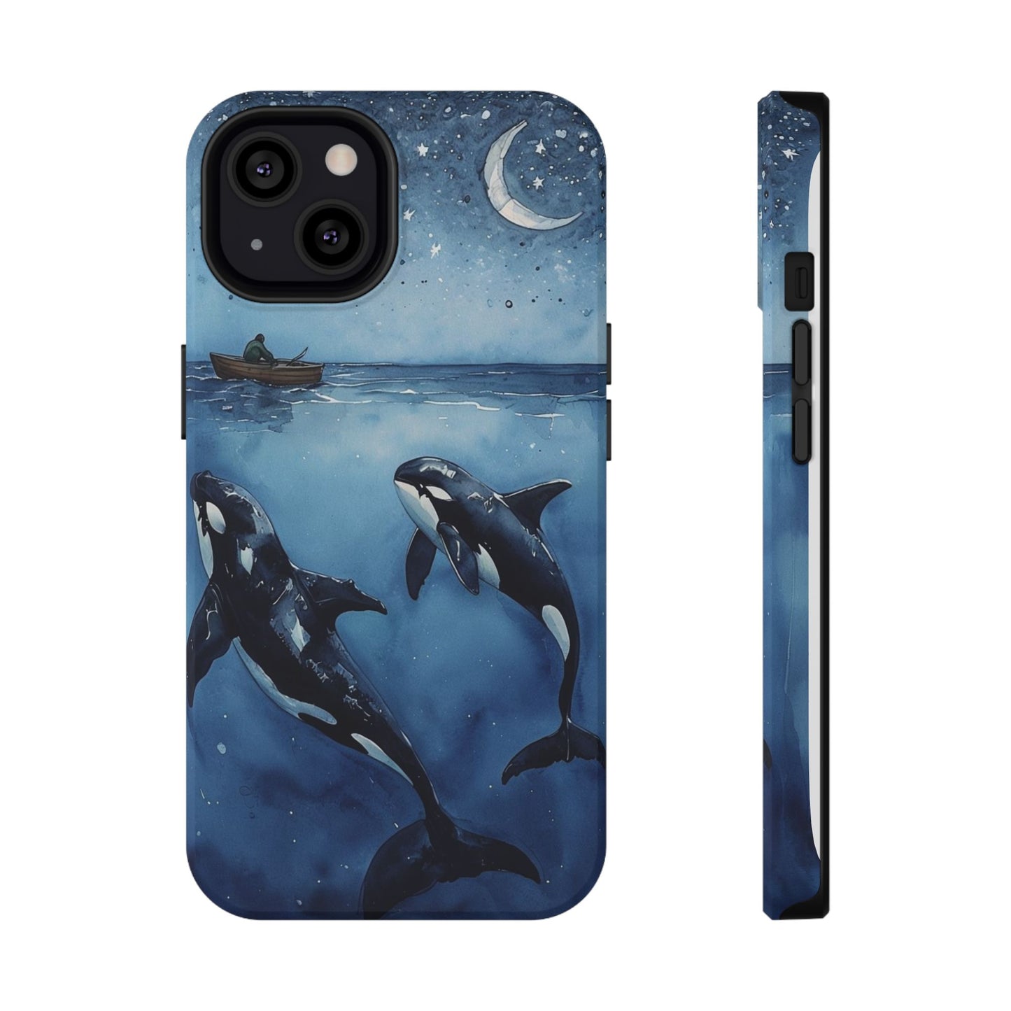 Whale Night Sky Phone Case - Impact-Resistant Design