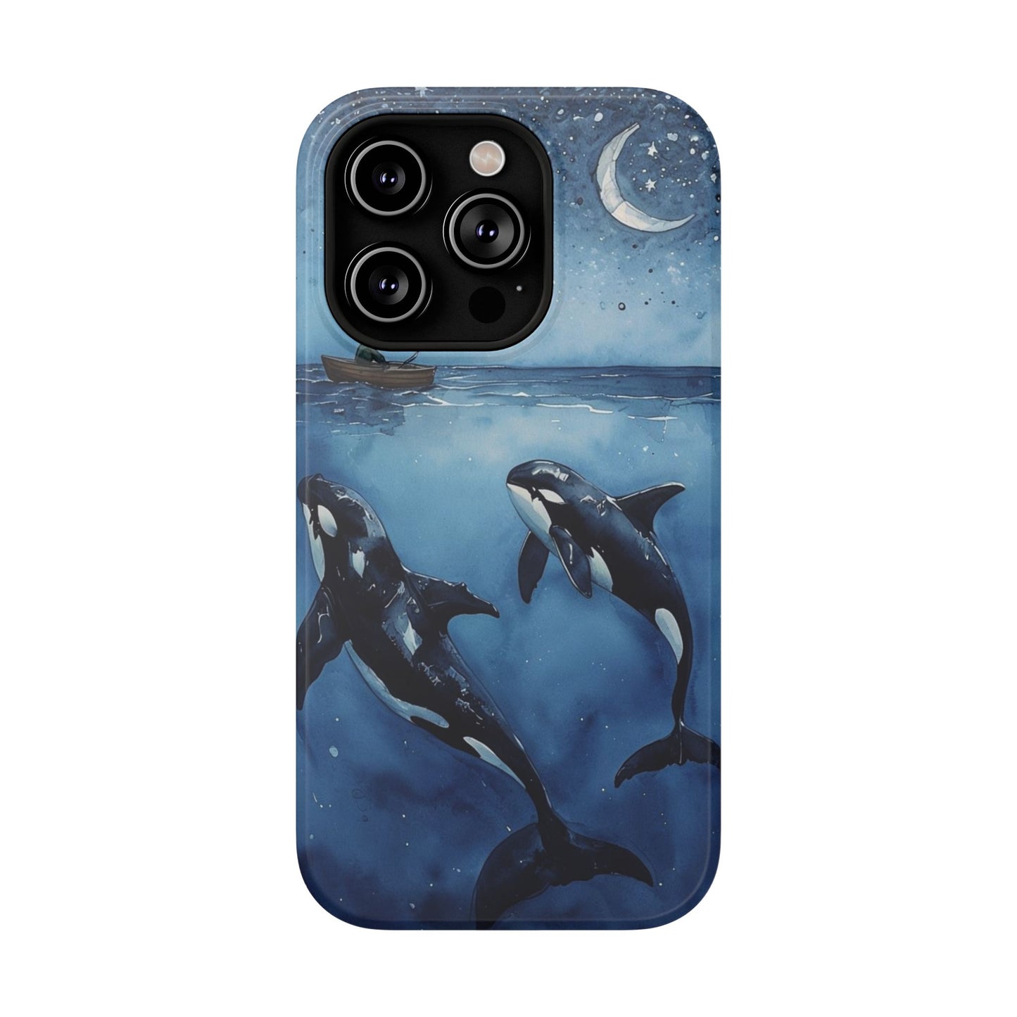 Whale Night Sky Phone Case - Impact-Resistant Design
