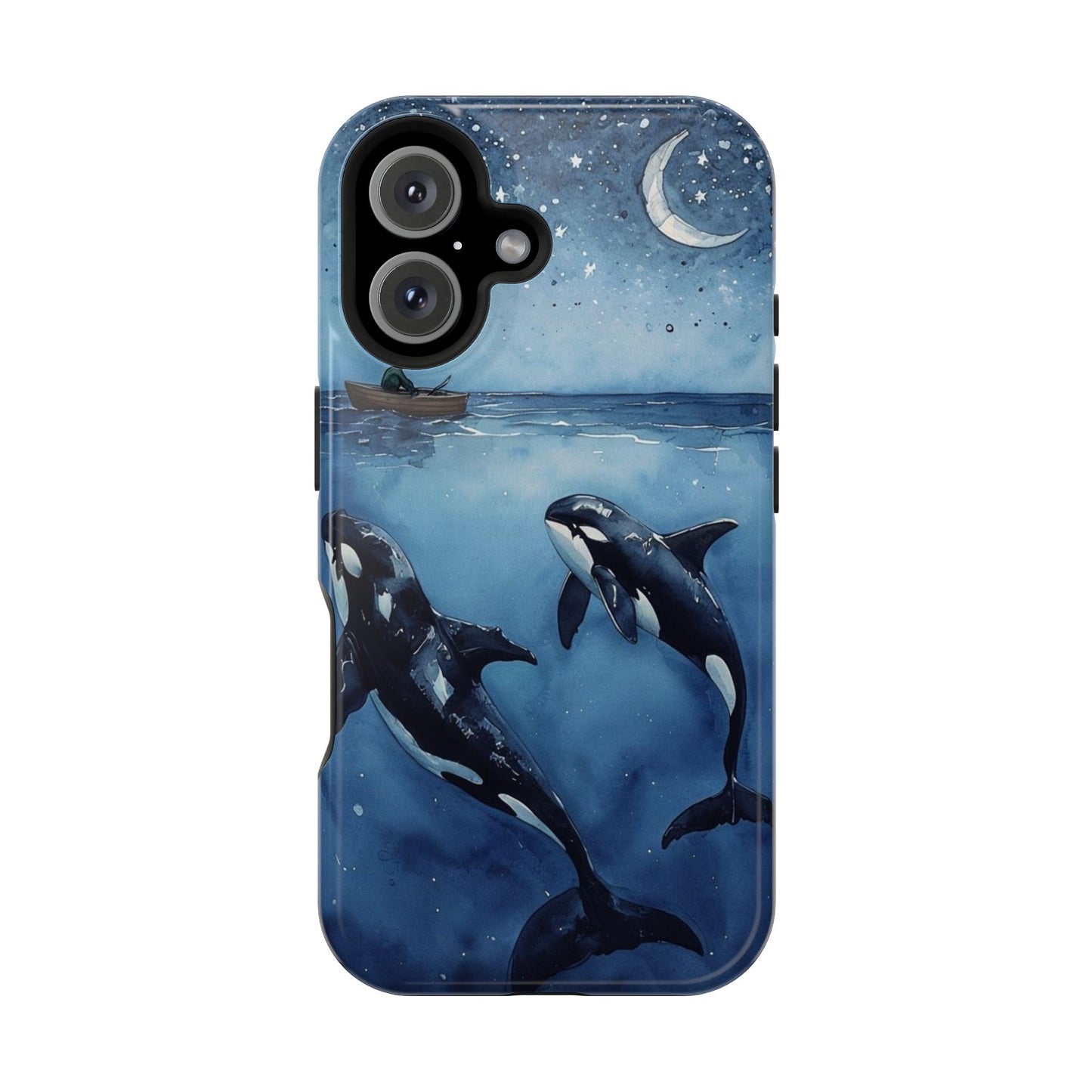 Whale Night Sky Phone Case - Impact-Resistant Design