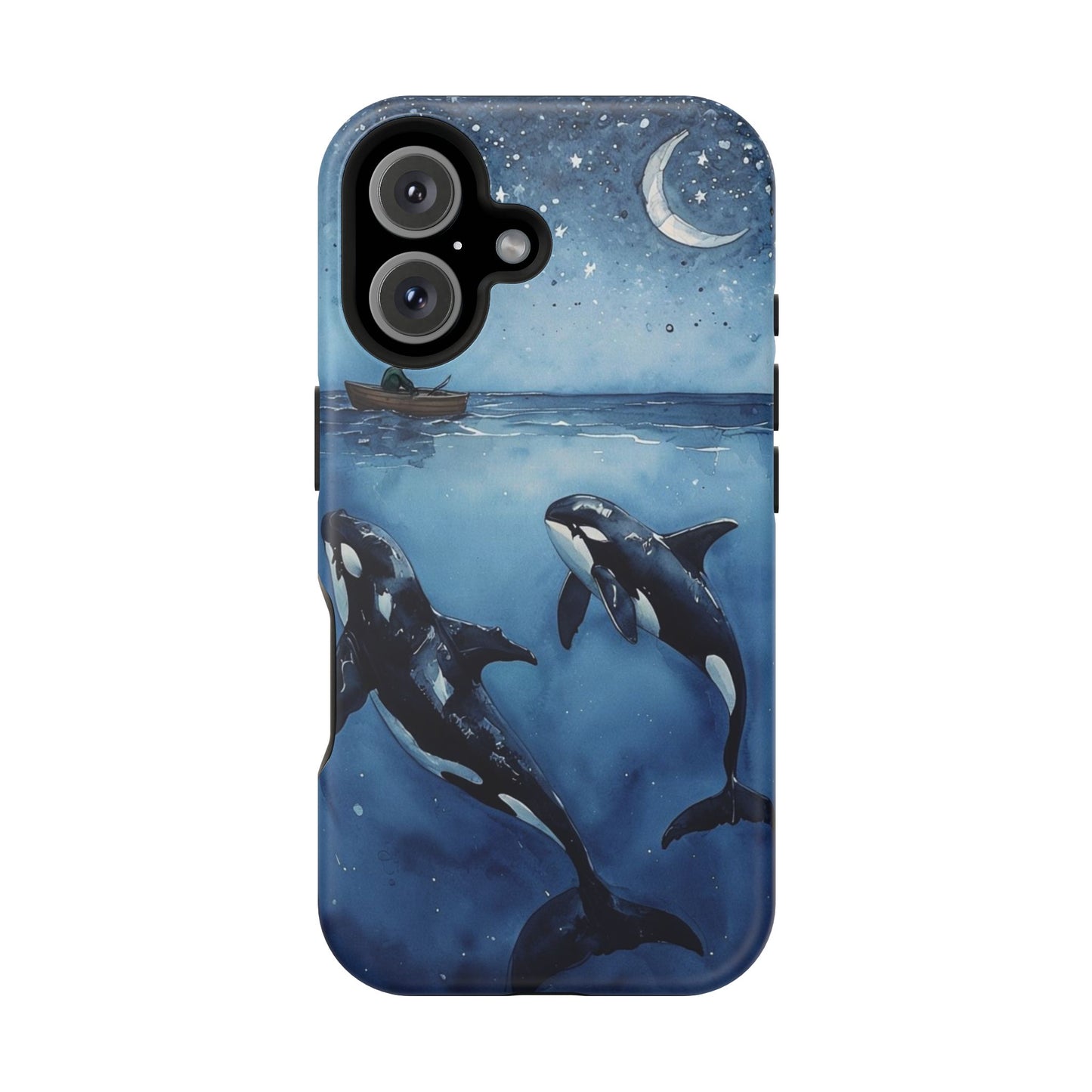 Whale Night Sky Phone Case - Impact-Resistant Design