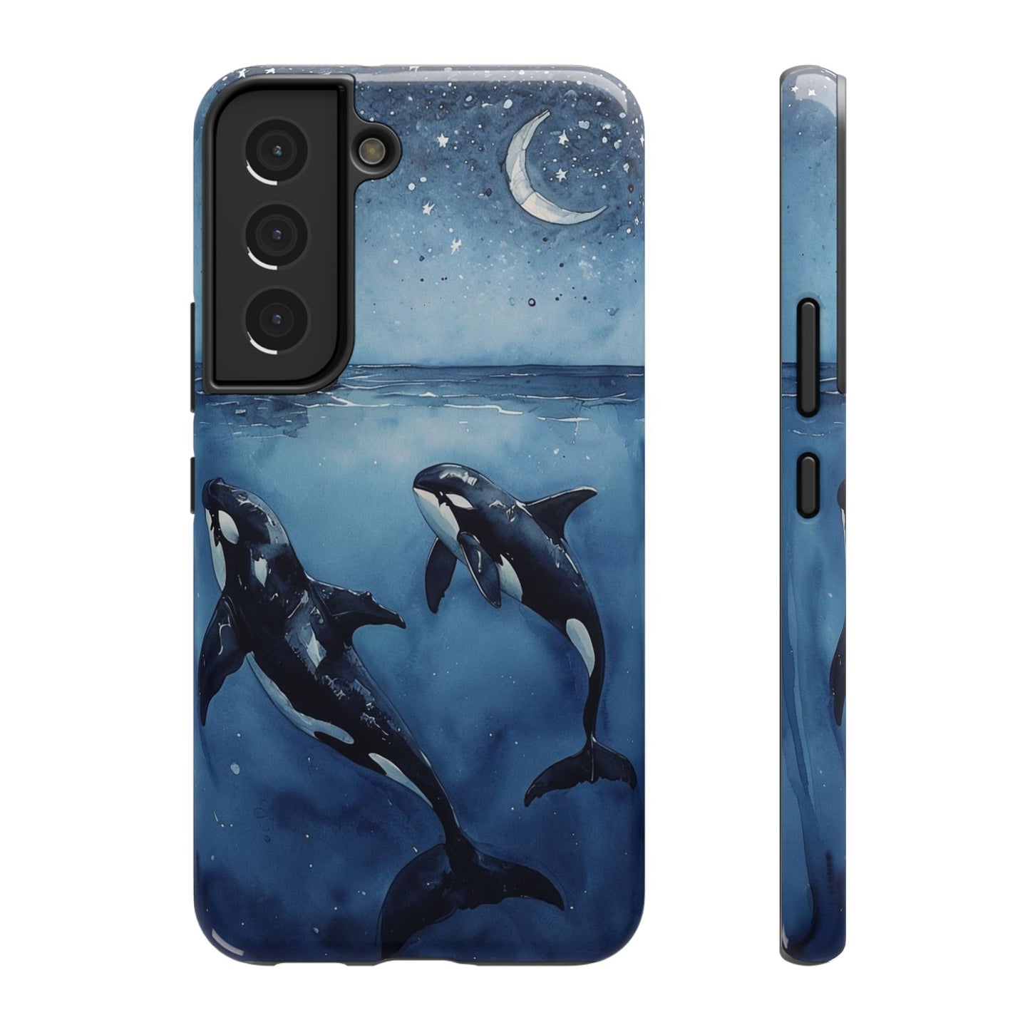 Whale Night Sky Phone Case - Impact-Resistant Design