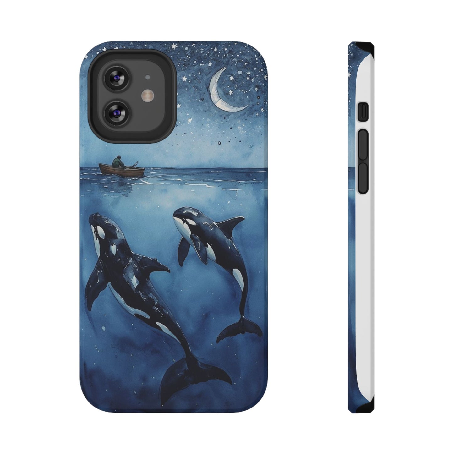 Whale Night Sky Phone Case - Impact-Resistant Design