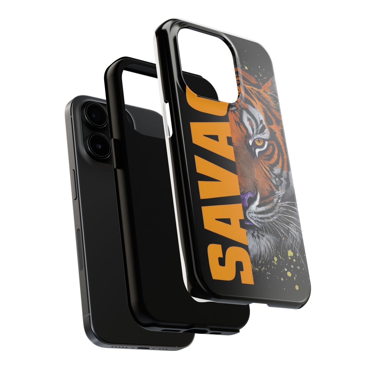 Tiger Face Tough Phone Case with Savage Design