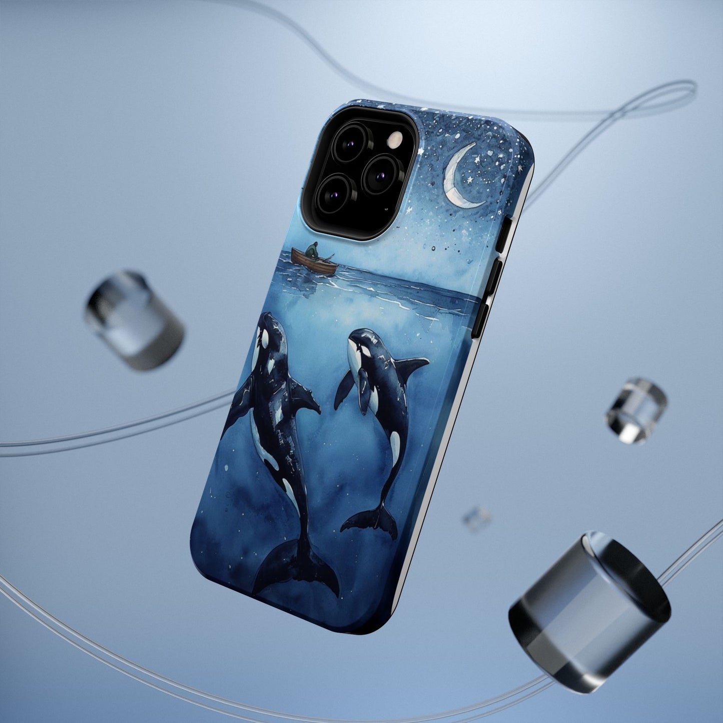 Whale Night Sky Phone Case - Impact-Resistant Design