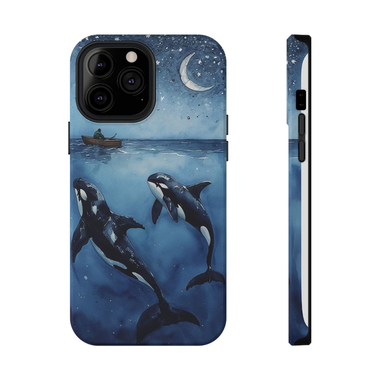 Whale Night Sky Phone Case - Impact-Resistant Design